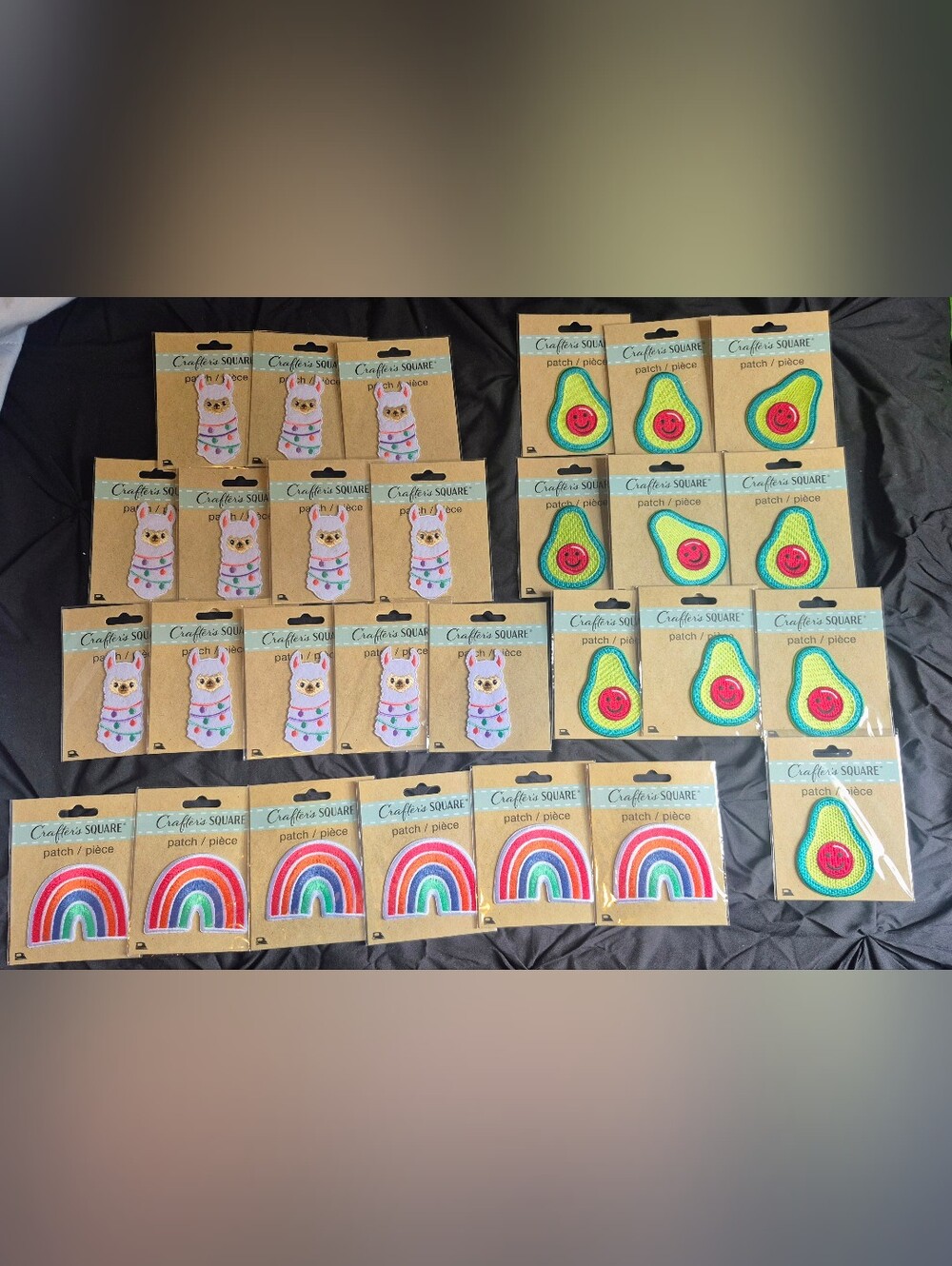 Crafter's Square Llama Avocado Rainbow Iron On Patches Lot DIY Craft Supplies